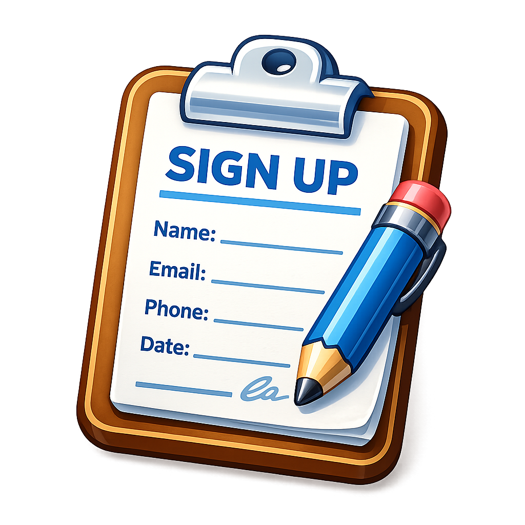 sign up clipboard